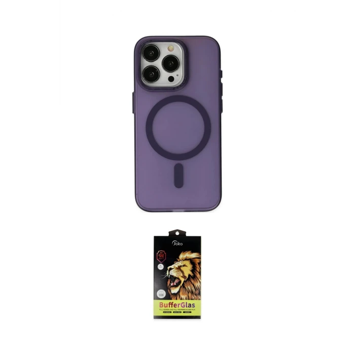 ieg™ iPhone 15 Pro Kılıf Yadigar Işık - Siyah Buffer Cam Ekran Koruyucu
