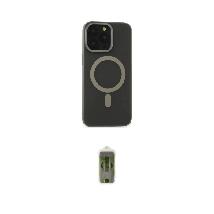 ieg™ iPhone 15 Pro Kılıf Yadigar Işık - Siyah Joko Magic 5D Hayalet Cam