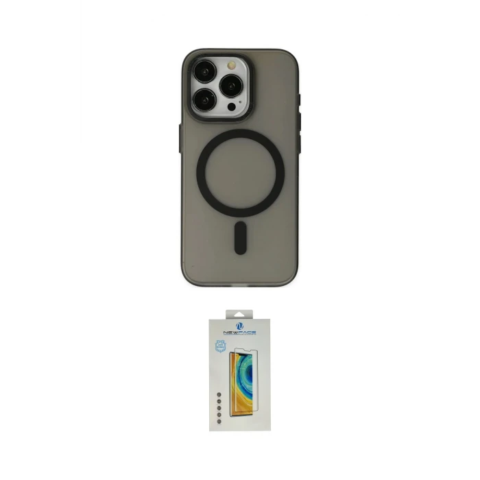 ieg™ iPhone 15 Pro Kılıf Yadigar Işık - Siyah Polymer Nano Ekran Koruyucu