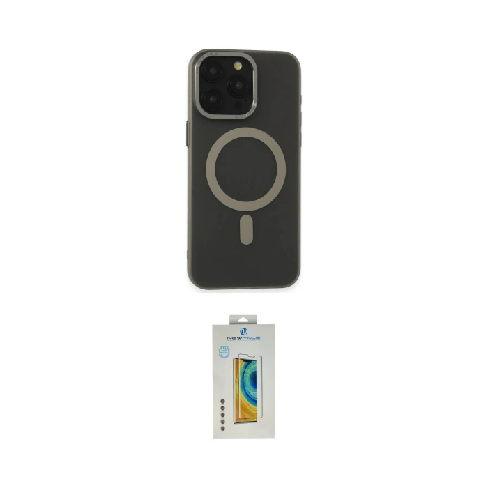 ieg™ iPhone 15 Pro Kılıf Yadigar Işık - Siyah Polymer Nano Ekran Koruyucu