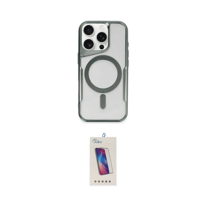 ieg™ iPhone 15 Pro Kılıf Yadigar Klasik Özel Seri - Siyah Joko 5D Cam