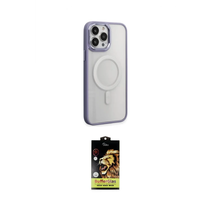 ieg™ iPhone 15 Pro Kılıf Yankı Işık Özel Seri - Siyah Buffer Cam Ekran Koruyucu