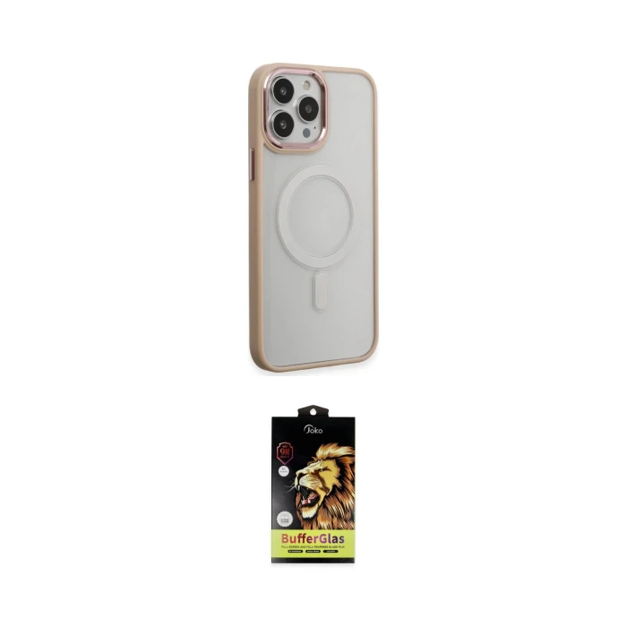 ieg™ iPhone 15 Pro Kılıf Yankı Işık Özel Seri - Siyah Buffer Cam Ekran Koruyucu