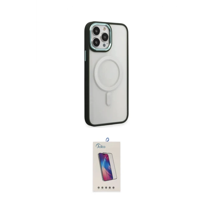 ieg™ iPhone 15 Pro Kılıf Yankı Işık Özel Seri - Siyah Joko 5D Cam