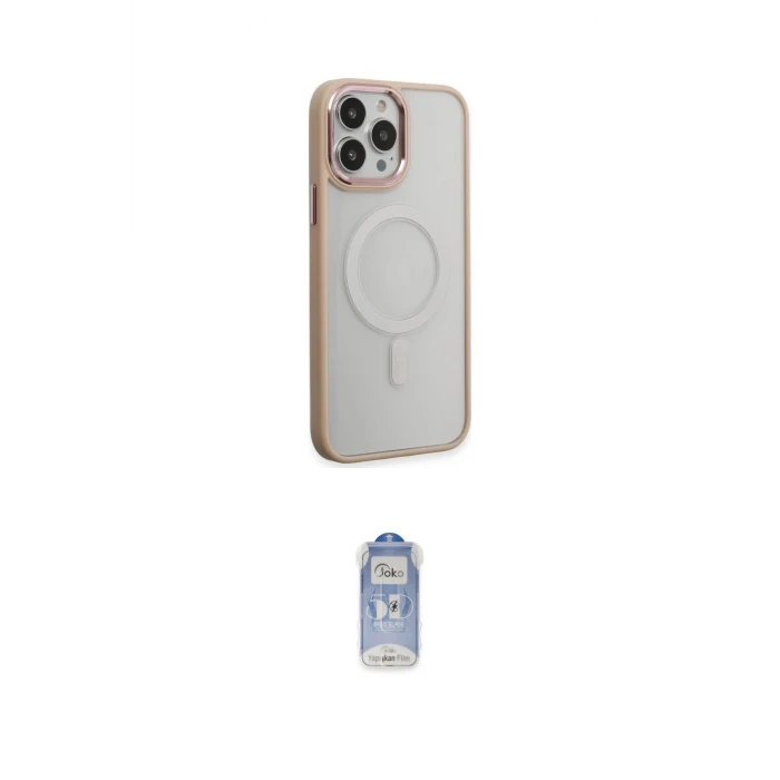 ieg™ iPhone 15 Pro Kılıf Yankı Işık Özel Seri - Siyah Joko Magic 5D Cam