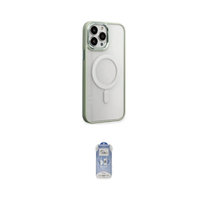 ieg™ iPhone 15 Pro Kılıf Yankı Işık Özel Seri - Siyah Joko Magic 5D Cam
