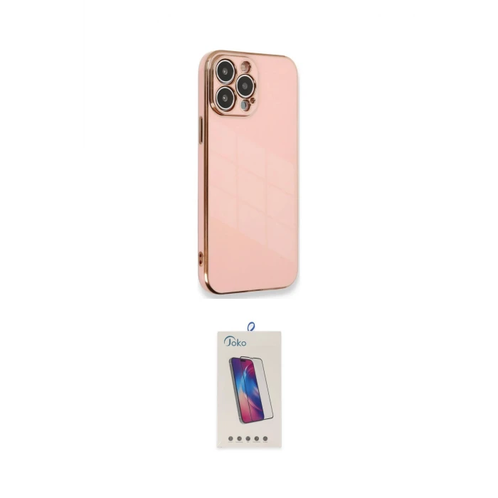 ieg™ iPhone 15 Pro Kılıf Yankı Serisi - Siyah Joko 5D Cam