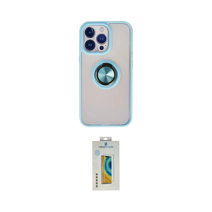 ieg™ iPhone 15 Pro Kılıf Yörünge Çizgi - Siyah Polymer Nano Ekran Koruyucu