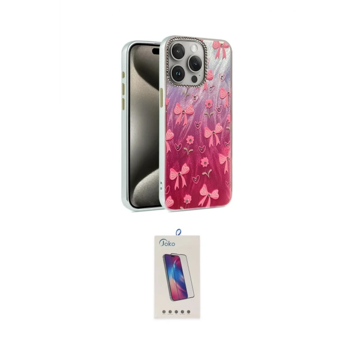 ieg™ iPhone 15 Pro Kılıf Zirve Modern Prime - Siyah Joko 5D Cam