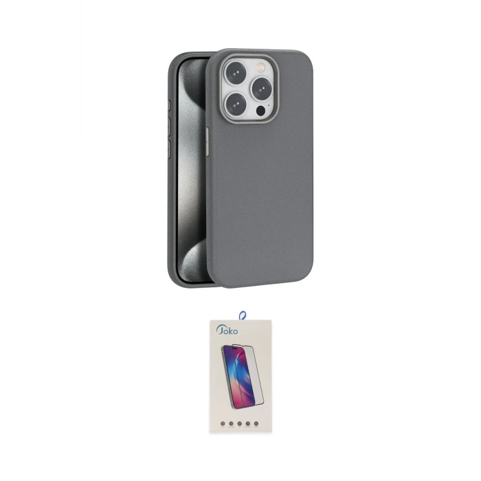 ieg™ iPhone 15 Pro Kılıf Zirve Modern Prime - Siyah Joko 5D Cam