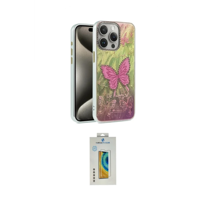ieg™ iPhone 15 Pro Kılıf Zirve Modern Prime - Siyah Polymer Nano Ekran Koruyucu