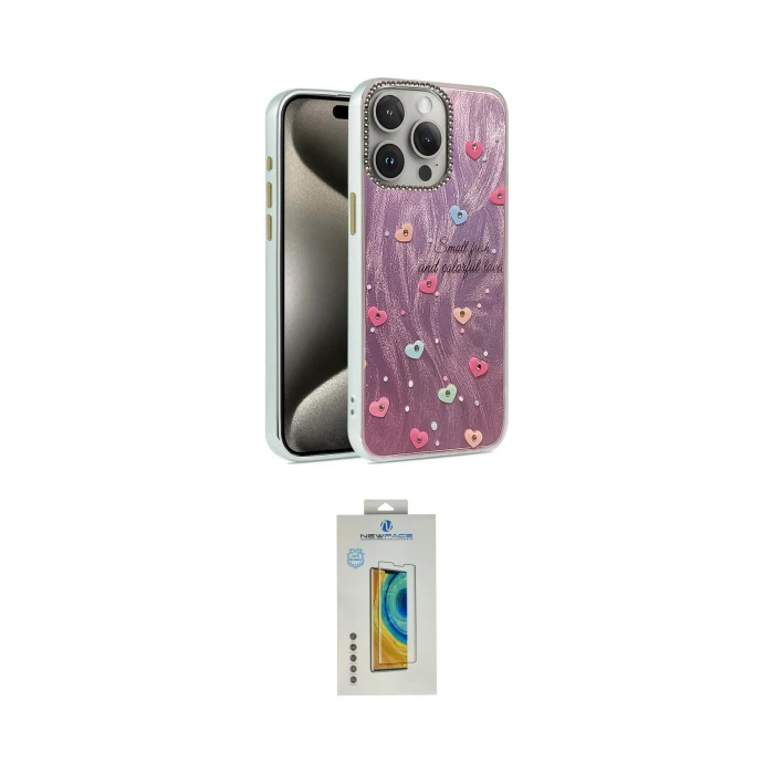ieg™ iPhone 15 Pro Kılıf Zirve Modern Prime - Siyah Polymer Nano Ekran Koruyucu