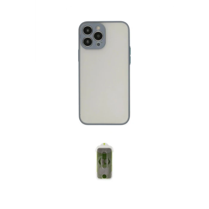 ieg™ iPhone 15 Pro Max Kılıf Ahenk Çizgi Serisi - Siyah Joko Magic 5D Hayalet Cam