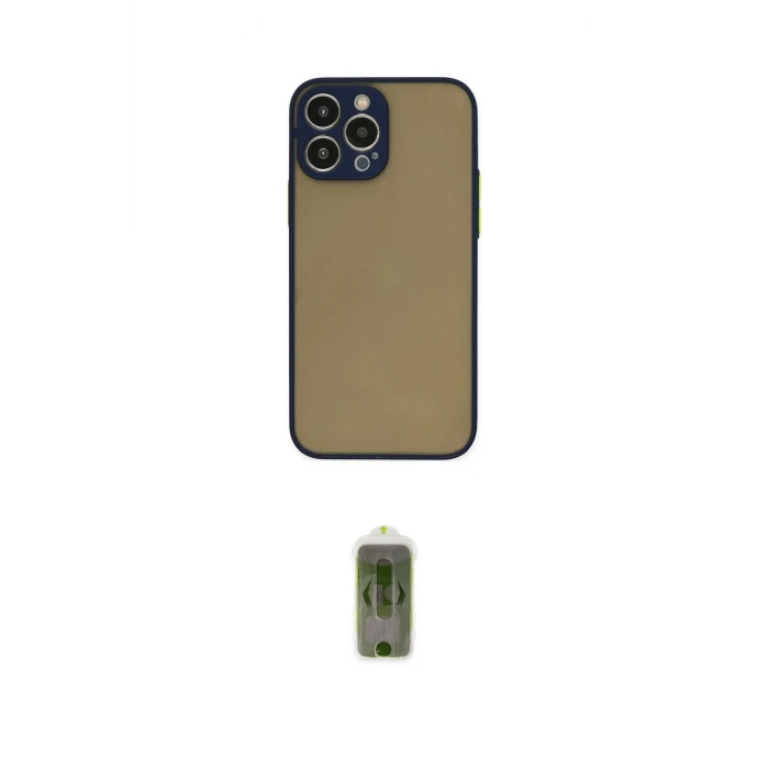 ieg™ iPhone 15 Pro Max Kılıf Ahenk Çizgi Serisi - Siyah Joko Magic 5D Hayalet Cam