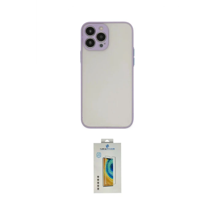 ieg™ iPhone 15 Pro Max Kılıf Ahenk Çizgi Serisi - Siyah Polymer Nano Ekran Koruyucu