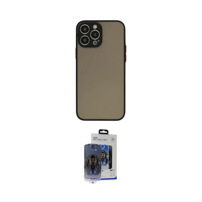 ieg™ iPhone 15 Pro Max Kılıf Ahenk Çizgi Serisi - Siyah Vanessa Magic Cam