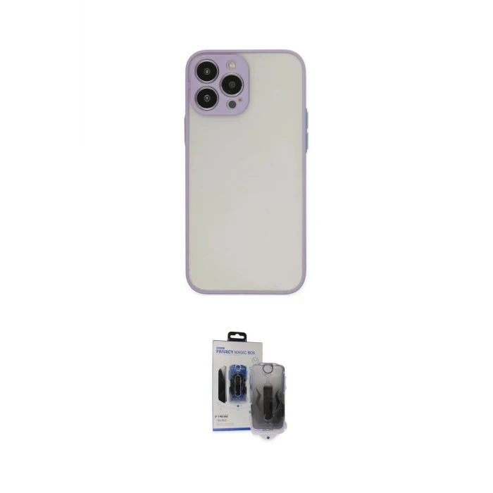 ieg™ iPhone 15 Pro Max Kılıf Ahenk Çizgi Serisi - Siyah Vanessa Magic Hayalet Cam