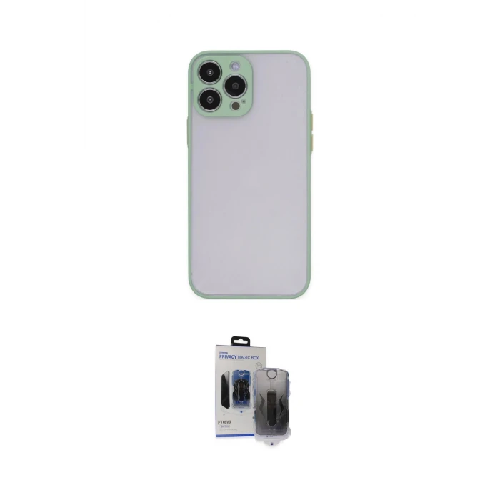 ieg™ iPhone 15 Pro Max Kılıf Ahenk Çizgi Serisi - Siyah Vanessa Magic Hayalet Cam