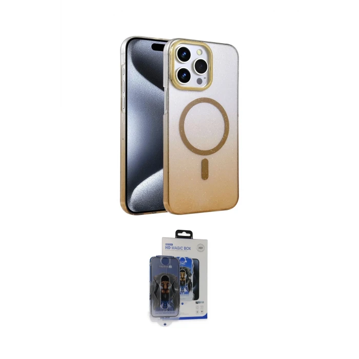 ieg™ iPhone 15 Pro Max Kılıf Ahenk Doku Özel Seri - Siyah Vanessa Magic Cam