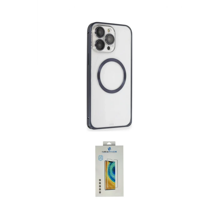 ieg™ iPhone 15 Pro Max Kılıf Ahenk Işık Serisi - Siyah Polymer Nano Ekran Koruyucu
