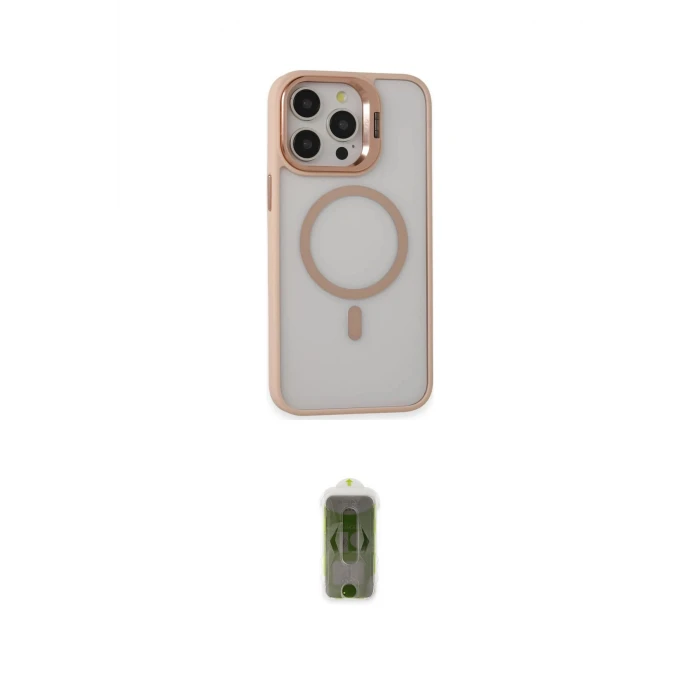 ieg™ iPhone 15 Pro Max Kılıf Ahenk Klasik Özel Seri - Siyah Joko Magic 5D Hayalet Cam
