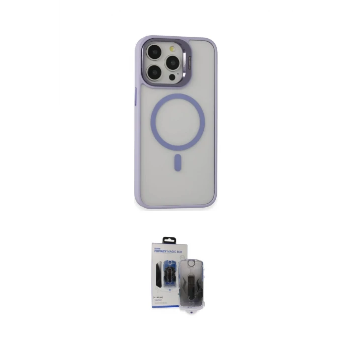 ieg™ iPhone 15 Pro Max Kılıf Ahenk Klasik Özel Seri - Siyah Vanessa Magic Hayalet Cam