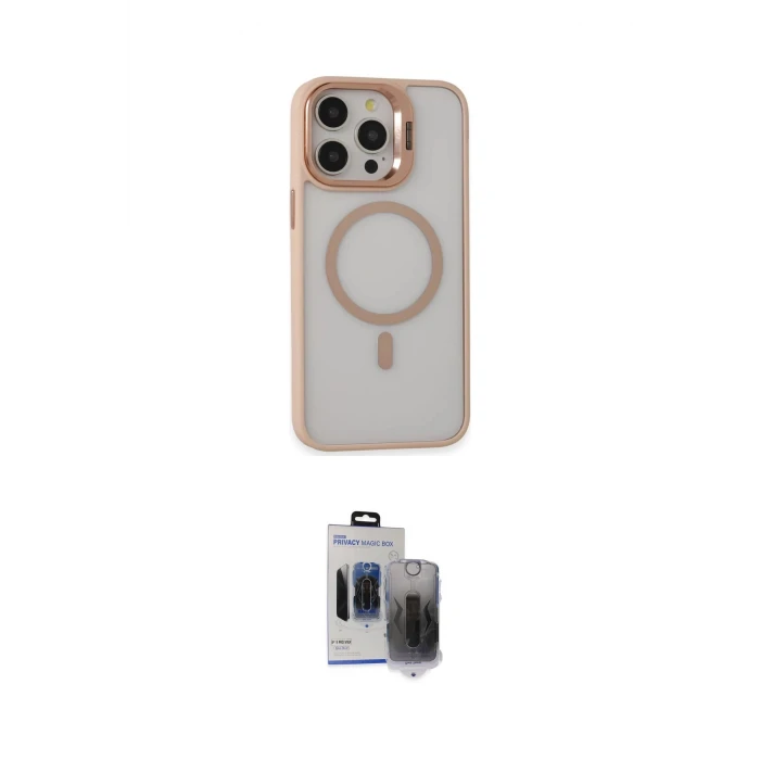 ieg™ iPhone 15 Pro Max Kılıf Ahenk Klasik Özel Seri - Siyah Vanessa Magic Hayalet Cam