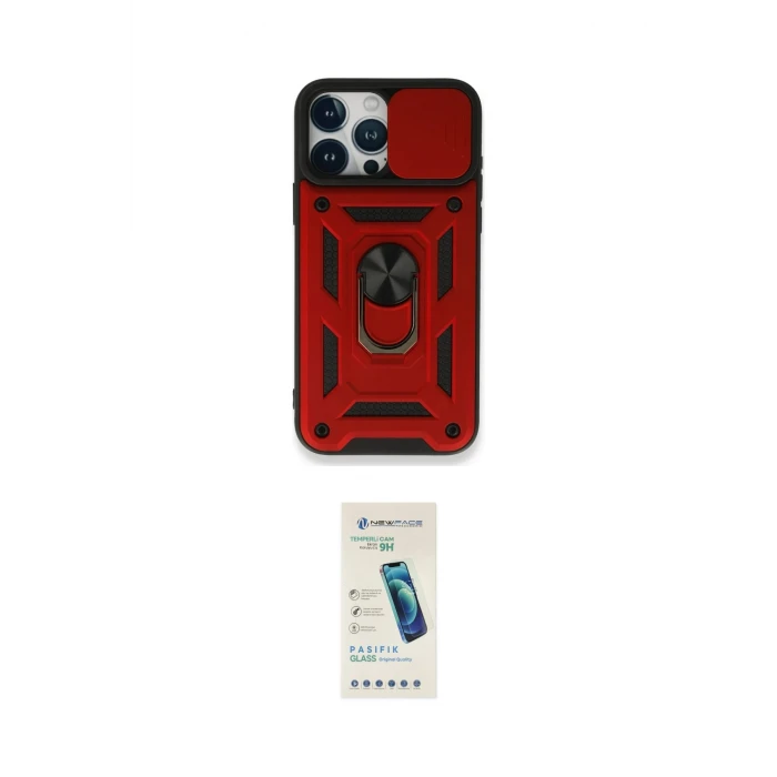 ieg™ iPhone 15 Pro Max Kılıf Ahenk Klasik - Şeffaf Pasifik Cam Ekran Koruyucu