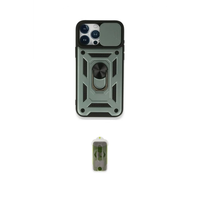 ieg™ iPhone 15 Pro Max Kılıf Ahenk Klasik - Siyah Joko Magic 5D Hayalet Cam