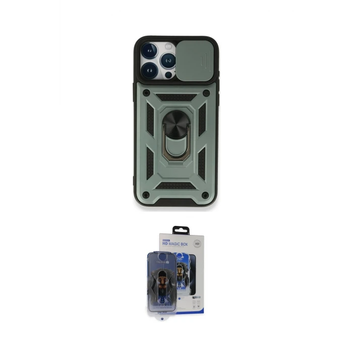 ieg™ iPhone 15 Pro Max Kılıf Ahenk Klasik - Siyah Vanessa Magic Cam