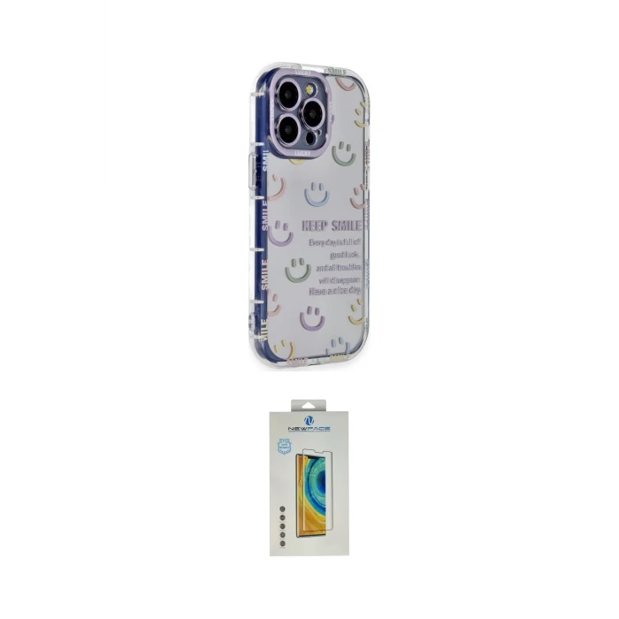 ieg™ iPhone 15 Pro Max Kılıf Ahenk Modern Serisi - Siyah Polymer Nano Ekran Koruyucu