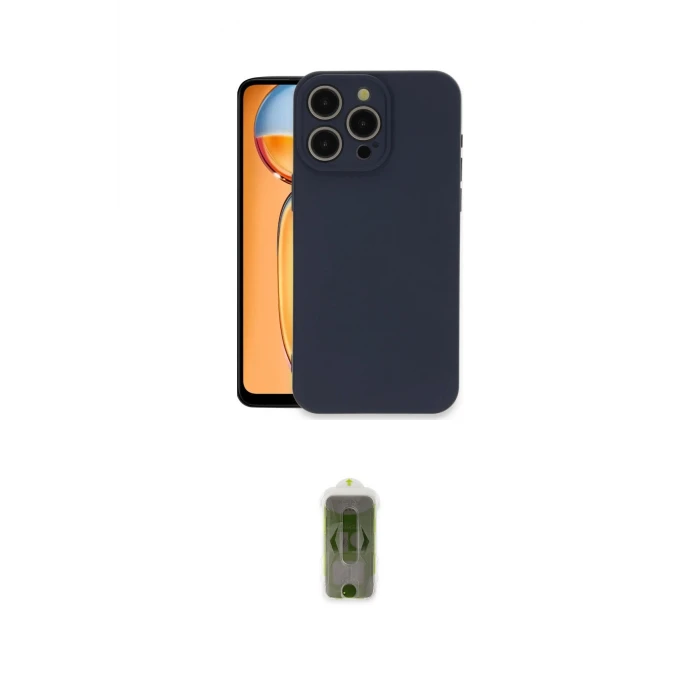 ieg™ iPhone 15 Pro Max Kılıf Ahenk Serisi - Siyah Joko Magic 5D Hayalet Cam