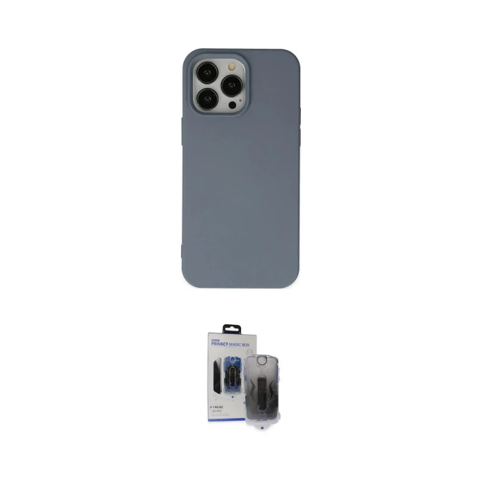 ieg™ iPhone 15 Pro Max Kılıf Ahenk Serisi - Siyah Vanessa Magic Hayalet Cam