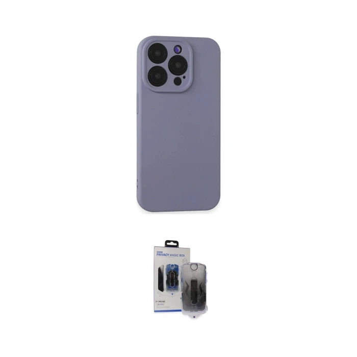 ieg™ iPhone 15 Pro Max Kılıf Ahenk Serisi - Siyah Vanessa Magic Hayalet Cam