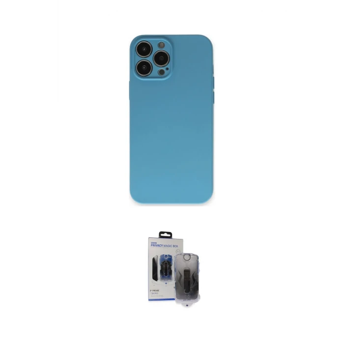 ieg™ iPhone 15 Pro Max Kılıf Ahenk Serisi - Siyah Vanessa Magic Hayalet Cam