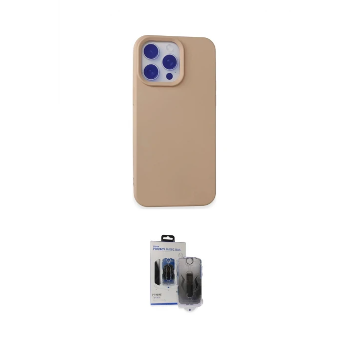 ieg™ iPhone 15 Pro Max Kılıf Ahenk Serisi - Siyah Vanessa Magic Hayalet Cam