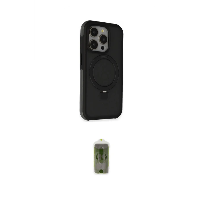 ieg™ iPhone 15 Pro Max Kılıf Ahenk Yansıma Özel Seri - Siyah Joko Magic 5D Hayalet Cam