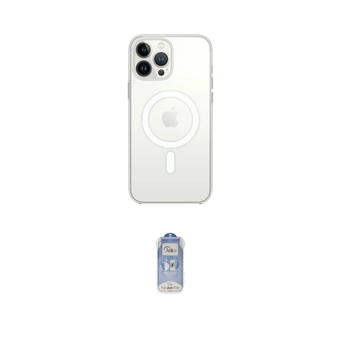 ieg™ iPhone 15 Pro Max Kılıf Ahenk Yansıma Prime - Siyah Joko Magic 5D Cam