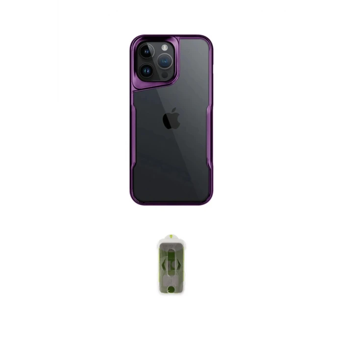 ieg™ iPhone 15 Pro Max Kılıf Akış Çizgi Koleksiyonu - Siyah Joko Magic 5D Hayalet Cam