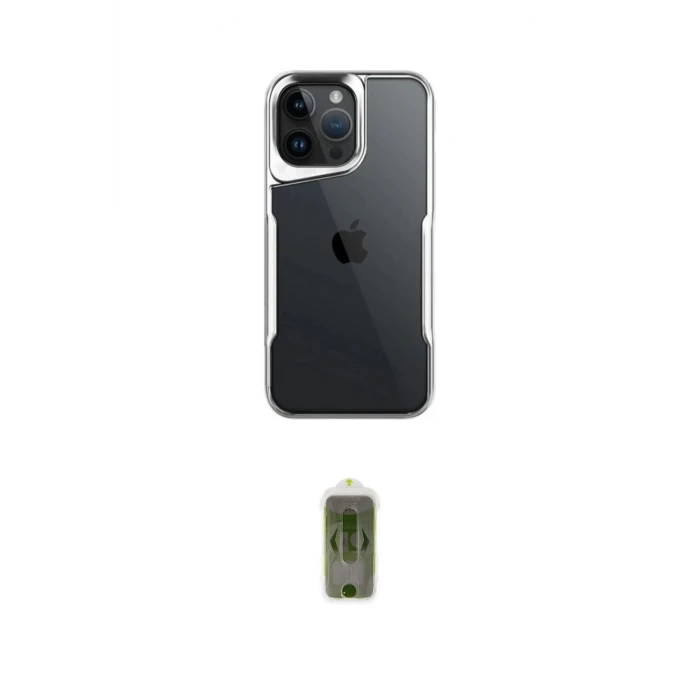 ieg™ iPhone 15 Pro Max Kılıf Akış Çizgi Koleksiyonu - Siyah Joko Magic 5D Hayalet Cam