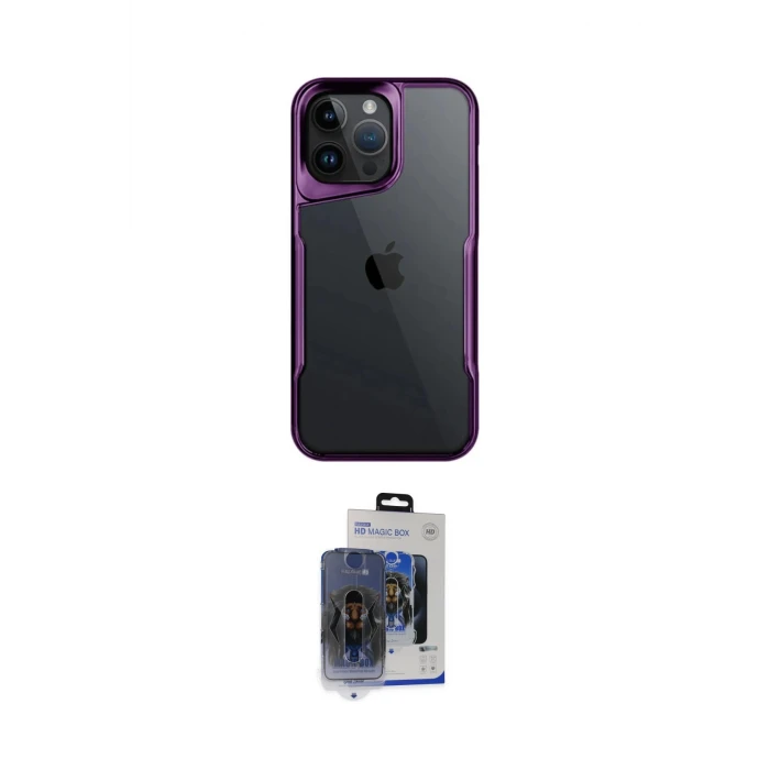 ieg™ iPhone 15 Pro Max Kılıf Akış Çizgi Koleksiyonu - Siyah Vanessa Magic Cam