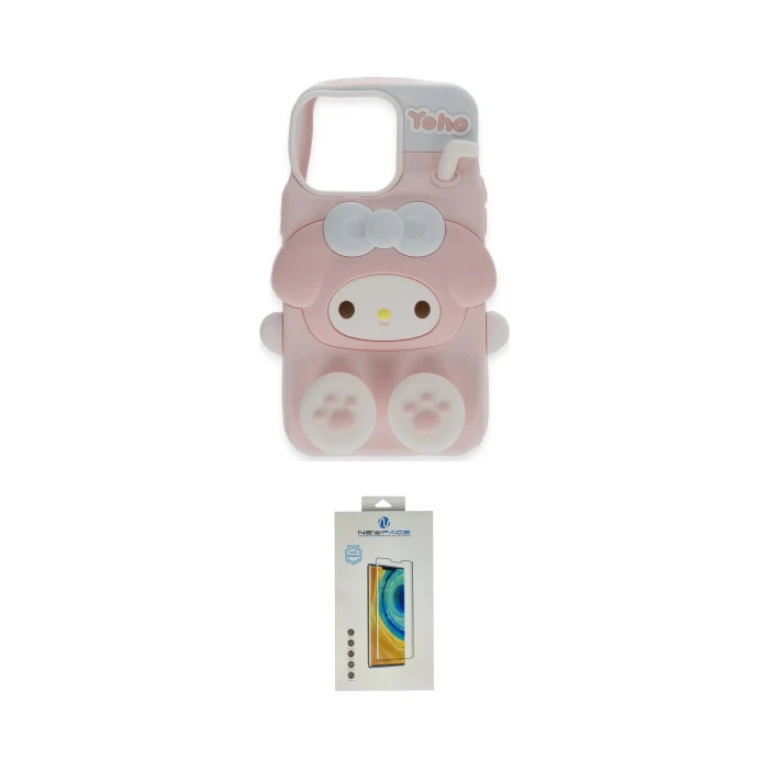 ieg™ iPhone 15 Pro Max Kılıf Akış Yansıma - Siyah Polymer Nano Ekran Koruyucu