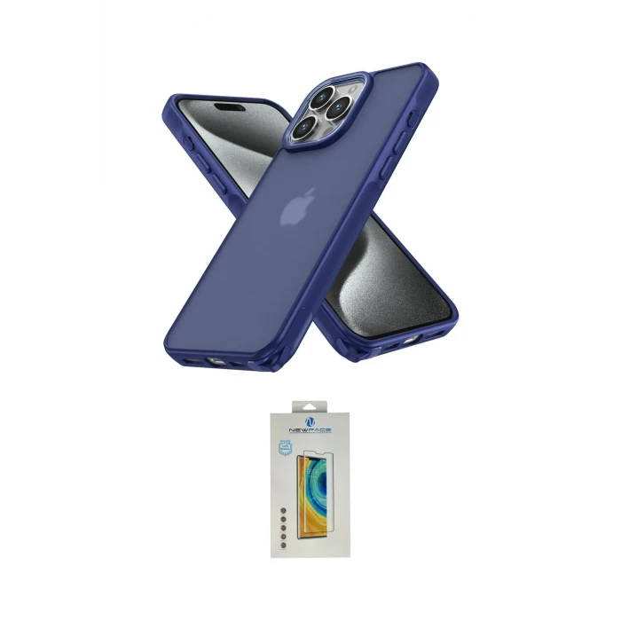ieg™ iPhone 15 Pro Max Kılıf Atlas Form - Siyah Polymer Nano Ekran Koruyucu