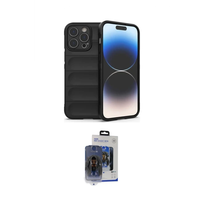 ieg™ iPhone 15 Pro Max Kılıf Atlas Koleksiyonu - Siyah Vanessa Magic Cam