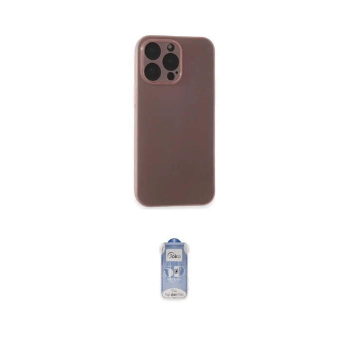 ieg™ iPhone 15 Pro Max Kılıf Atlas Minimal Prime - Siyah Joko Magic 5D Cam