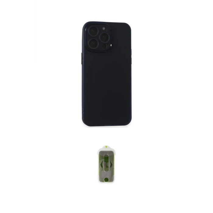 ieg™ iPhone 15 Pro Max Kılıf Atlas Minimal Prime - Siyah Joko Magic 5D Hayalet Cam