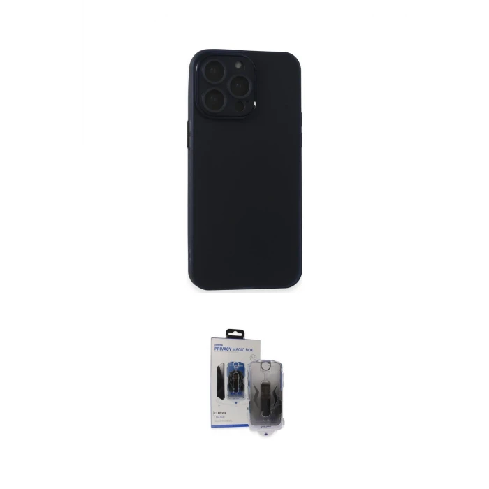 ieg™ iPhone 15 Pro Max Kılıf Atlas Minimal Prime - Siyah Vanessa Magic Hayalet Cam