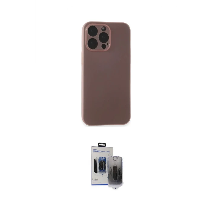 ieg™ iPhone 15 Pro Max Kılıf Atlas Minimal Prime - Siyah Vanessa Magic Hayalet Cam