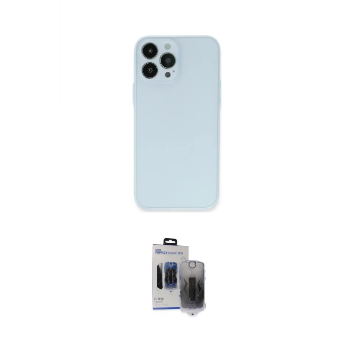 ieg™ iPhone 15 Pro Max Kılıf Atlas Minimal Prime - Siyah Vanessa Magic Hayalet Cam