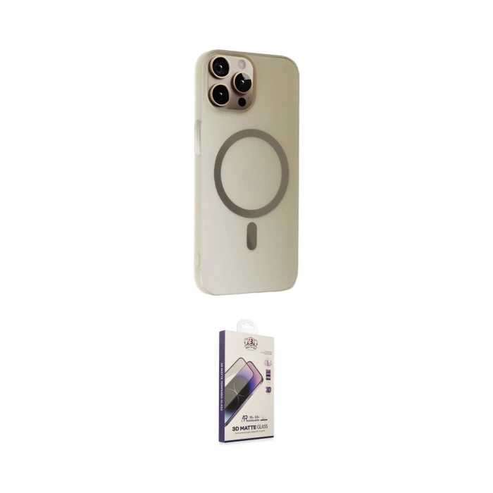 ieg™ iPhone 15 Pro Max Kılıf Çekirdek Modern Prime - Siyah Bilvis 3D Mat Cam Ekran Koruyucu